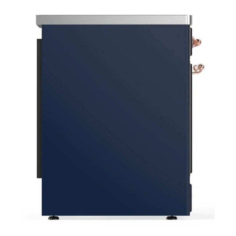 ILVE Majestic II 30" Electric Freestanding Range in Midnight Blue with Copper Trim, UMI30NE3MBP