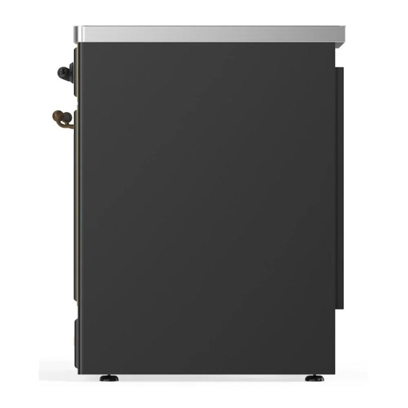 ILVE Majestic II 30" Induction Freestanding Range in Graphite Matte with Burnished Trim, UMI30NE3MGB
