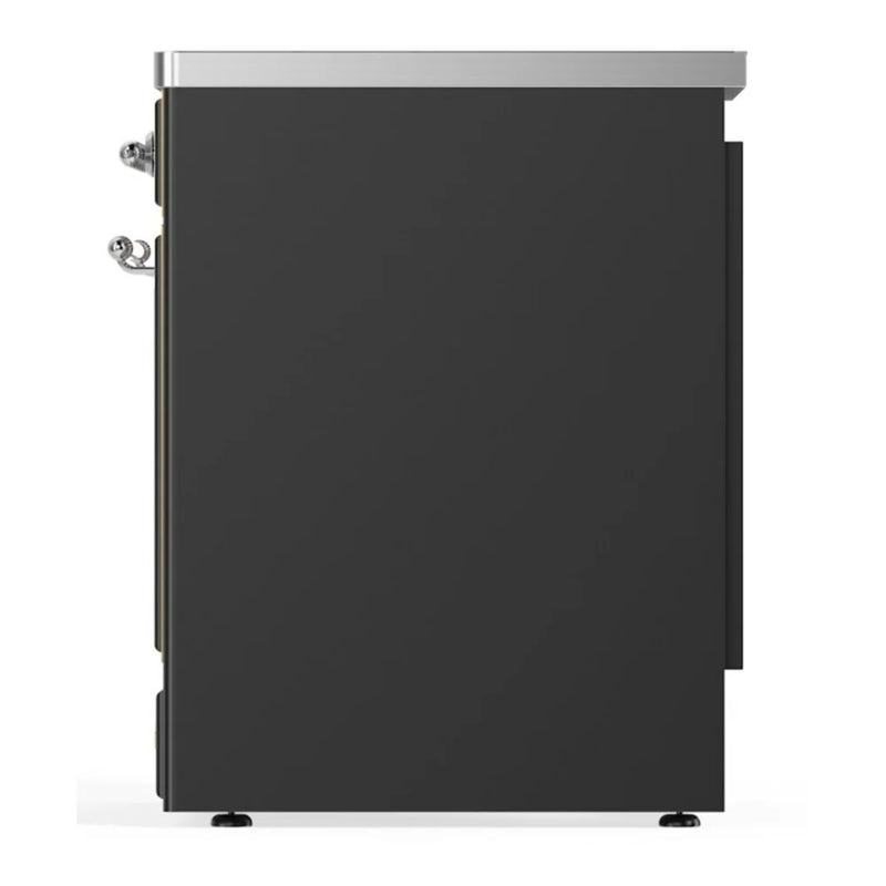 ILVE Majestic II 30" Induction Freestanding Range in Graphite Matte with Chrome Trim, UMI30NE3MGC