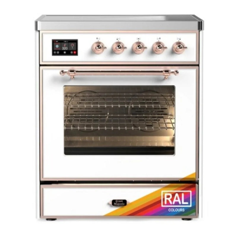 ILVE Majestic II 30" Induction Freestanding Range in RAL Color with Copper Trim, UMI30NE3RAP
