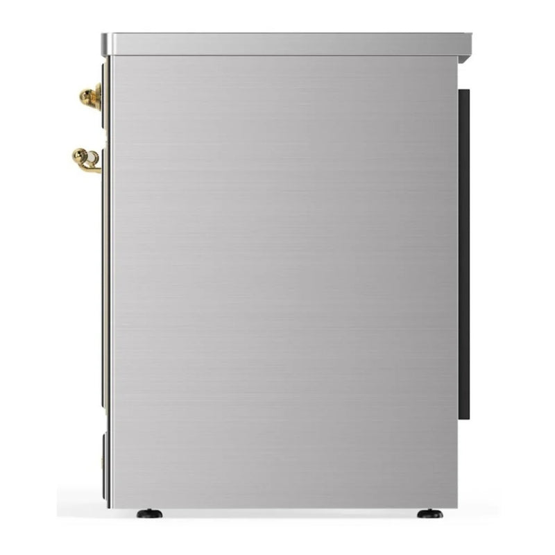 ILVE Majestic II 30" Induction Freestanding Range in Stainless Steel with Brass Trim, UMI30NE3SSG
