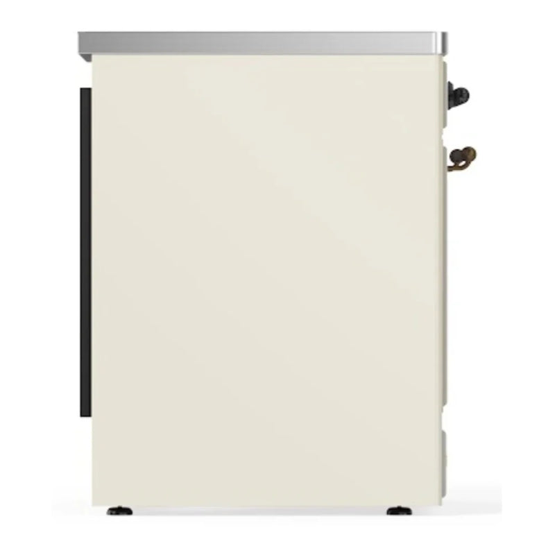 ILVE Majestic II 30" Induction Freestanding Range in Antique White with Burnished Trim, UMI30QNE3AWB