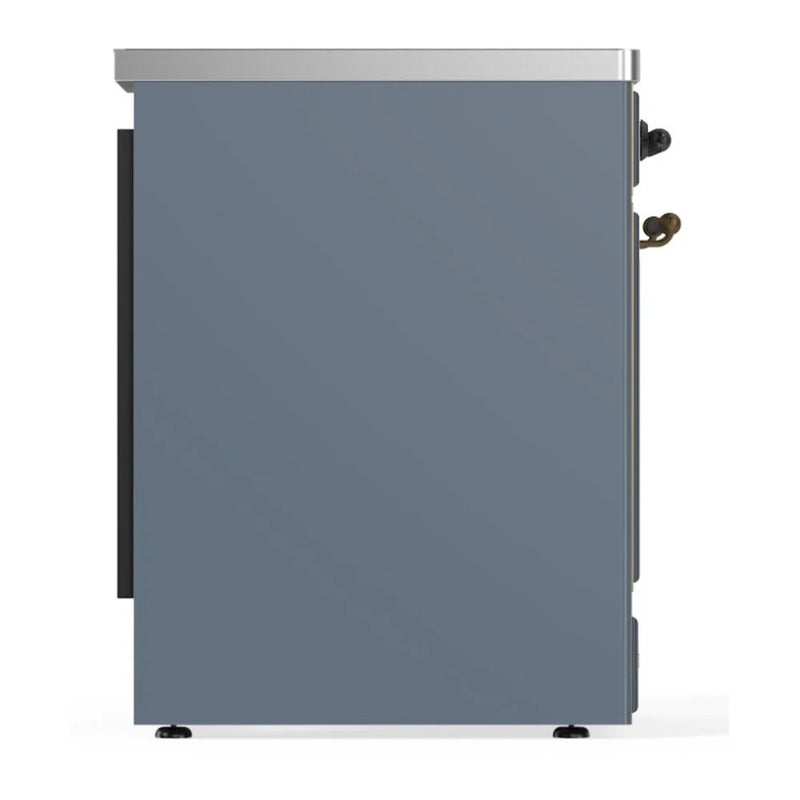 ILVE Majestic II 30" Induction Freestanding Range in Blue Grey with Burnished Trim, UMI30QNE3BGB