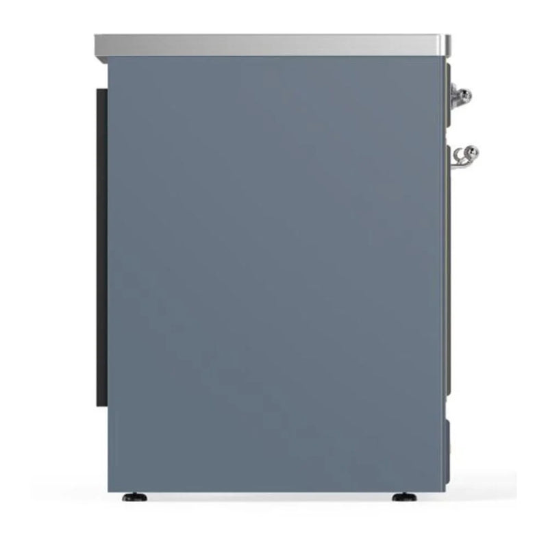 ILVE Majestic II 30" Induction Freestanding Range in Blue Grey with Chrome Trim, UMI30QNE3BGC