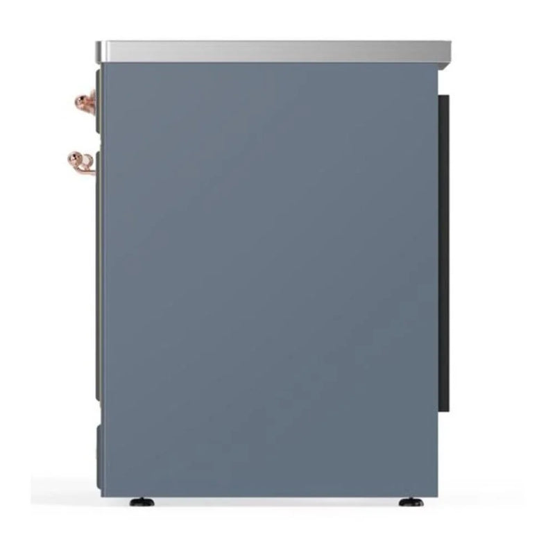 ILVE Majestic II 30" Induction Freestanding Range in Blue Grey with Copper Trim, UMI30QNE3BGP