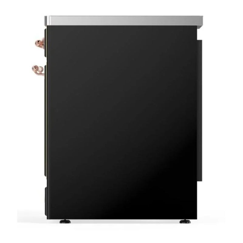 ILVE Majestic II 30" Induction Freestanding Range in Glossy Black with Copper Trim, UMI30QNE3BKP
