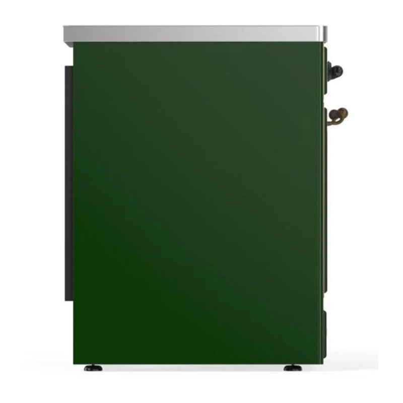 ILVE Majestic II 30" Induction Freestanding Range in Emerald Green with Burnished Trim, UMI30QNE3EGB