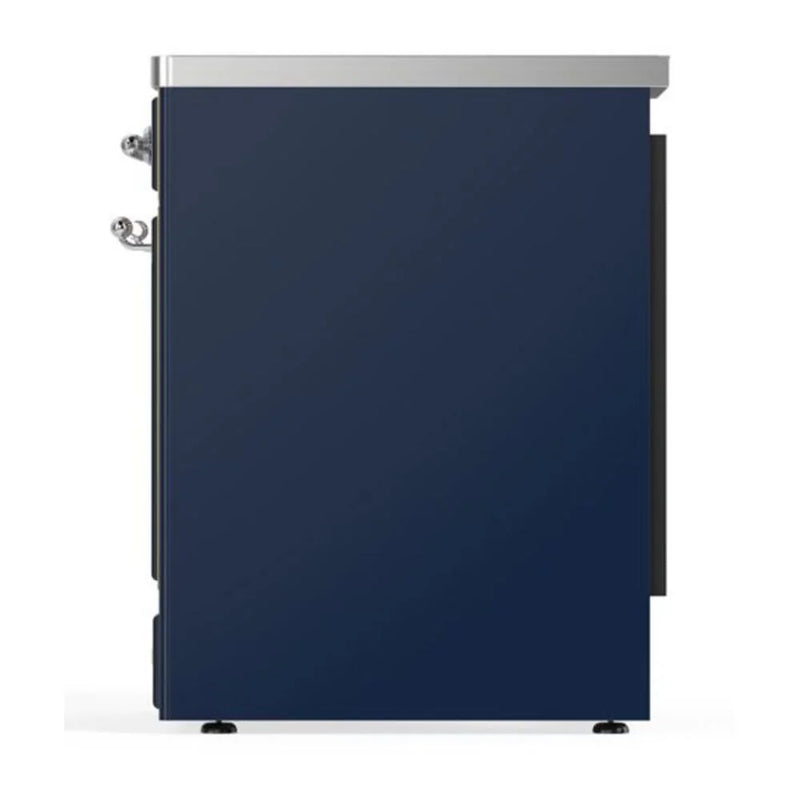 ILVE Majestic II 30" Induction Freestanding Range in Midnight Blue with Chrome Trim, UMI30QNE3MBC