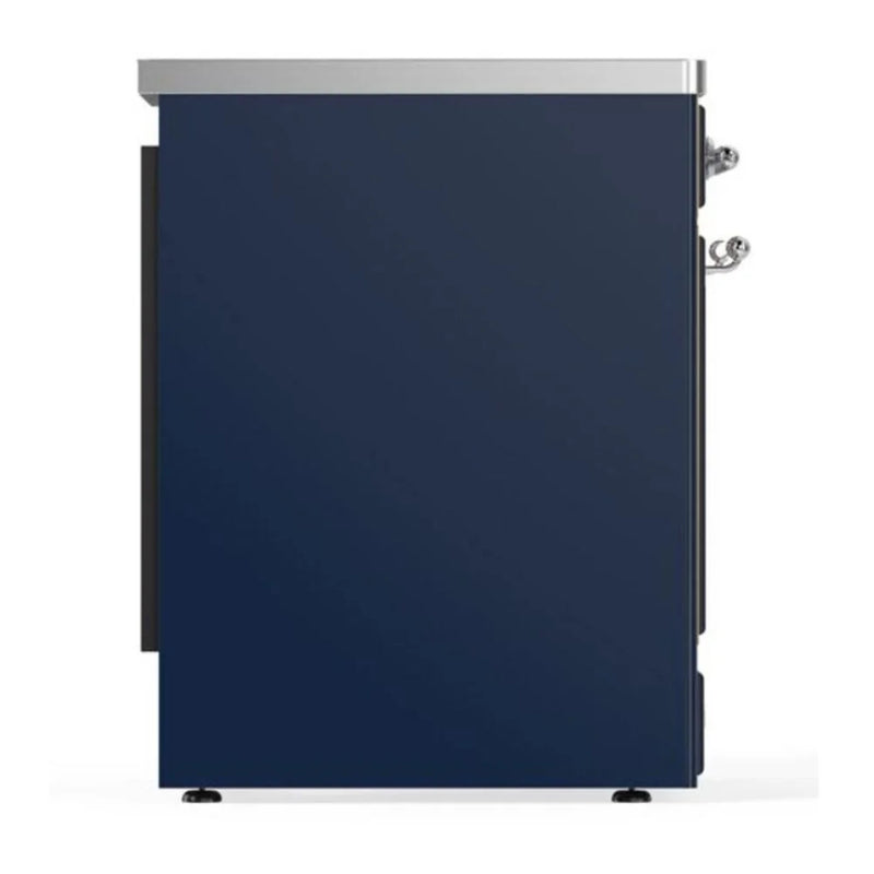 ILVE Majestic II 30" Induction Freestanding Range in Midnight Blue with Chrome Trim, UMI30QNE3MBC