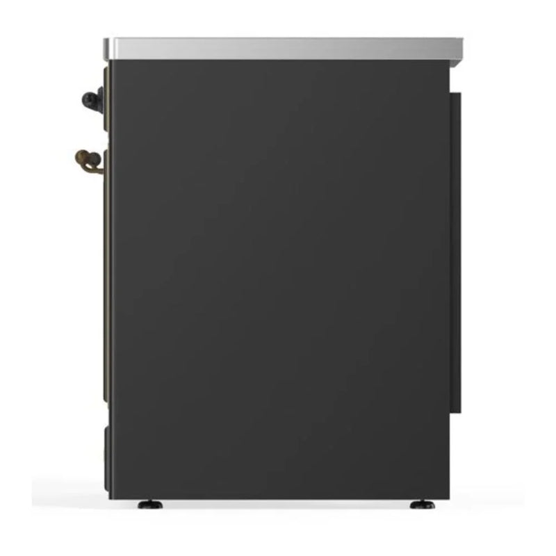 ILVE Majestic II 30" Induction Freestanding Range in Graphite Matte with Burnished Trim, UMI30QNE3MGB