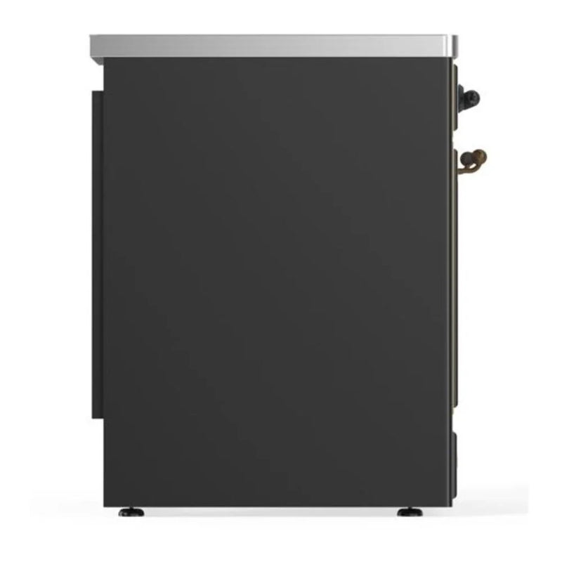 ILVE Majestic II 30" Induction Freestanding Range in Graphite Matte with Burnished Trim, UMI30QNE3MGB