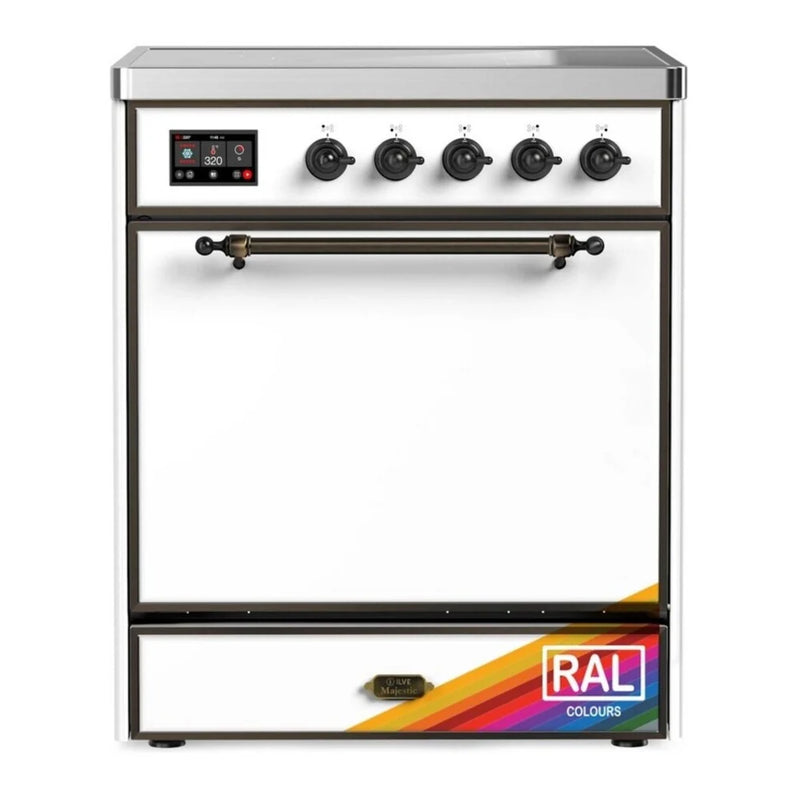 ILVE Majestic II 30" Induction Freestanding Range in RAL Color with Burnished Trim, UMI30QNE3RAB