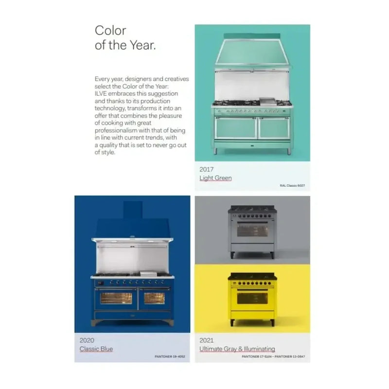 ILVE Majestic II 30" Induction Freestanding Range in RAL Color with Copper Trim, UMI30QNE3RAP