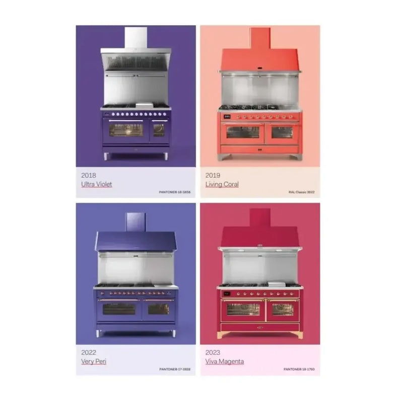 ILVE Majestic II 30" Induction Freestanding Range in RAL Color with Copper Trim, UMI30QNE3RAP