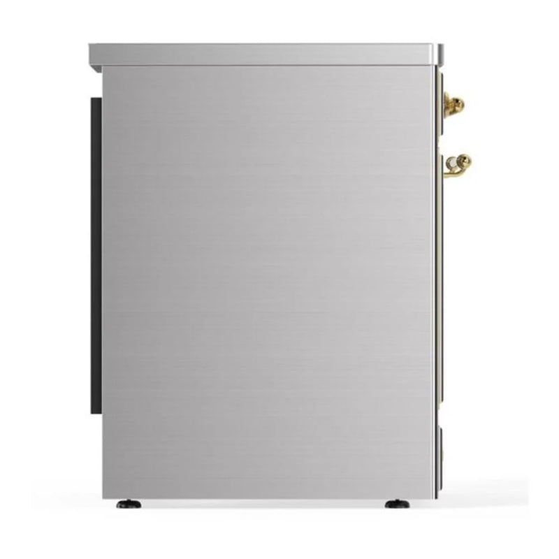ILVE Majestic II 30" Induction Freestanding Range in Stainless Steel with Brass Trim, UMI30QNE3SSG