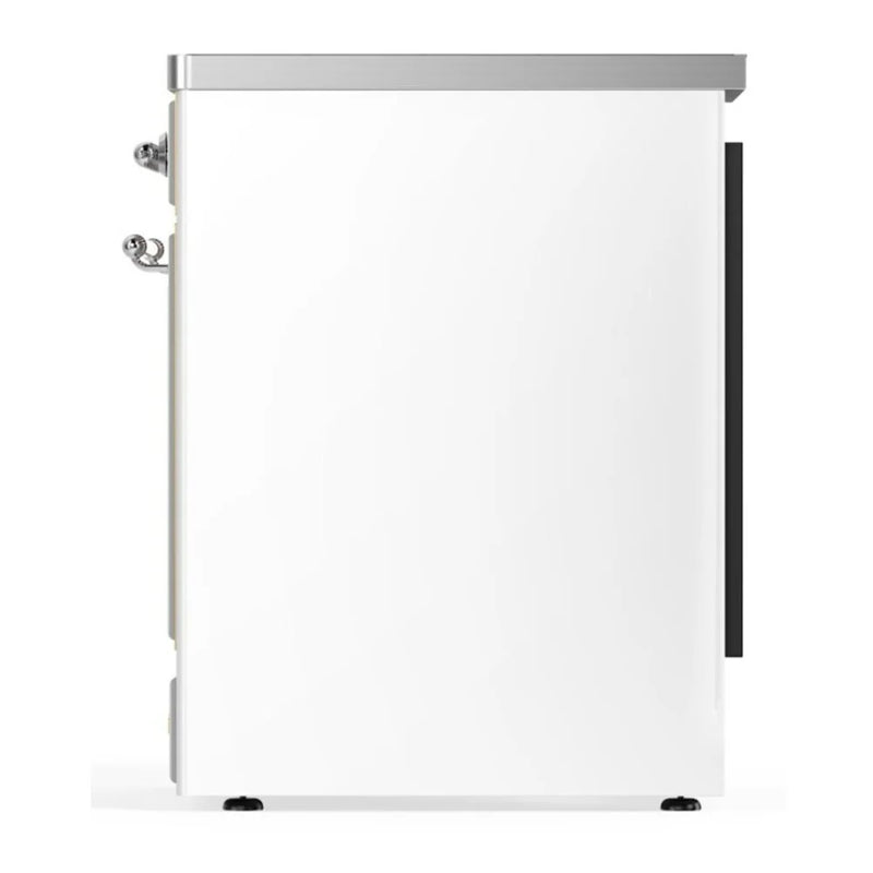 ILVE Majestic II 30" Induction Freestanding Range in White with Chrome Trim, UMI30QNE3WHC