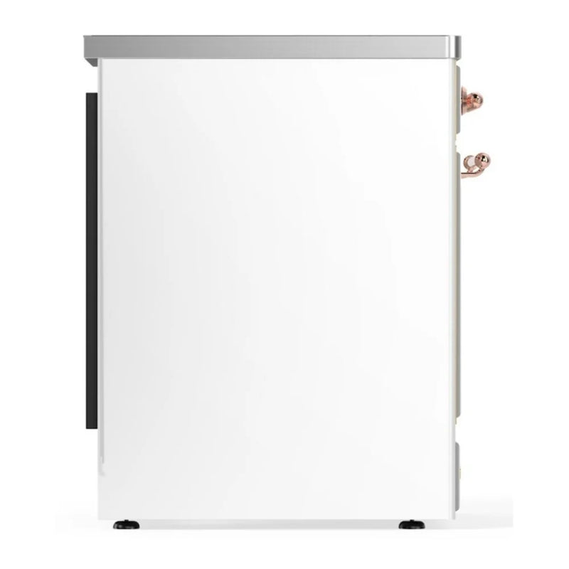 ILVE Majestic II 30" Induction Freestanding Range in White with Copper Trim, UMI30QNE3WHP