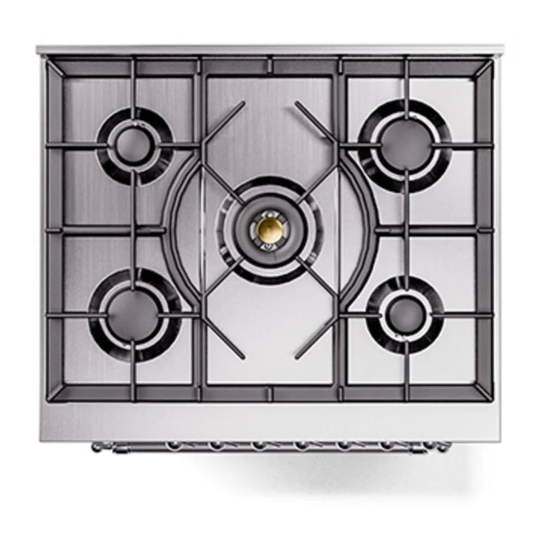 ILVE Nostalgie II Noblesse 30" Dual Fuel Freestanding Range in RAL Color with Chrome Trim, UN30NMPRAC