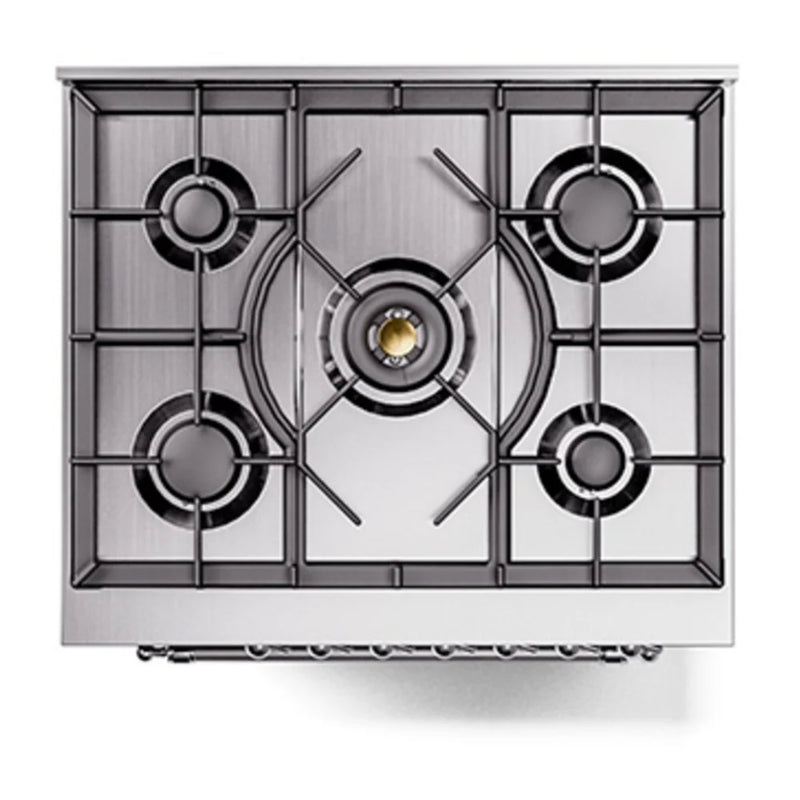 ILVE Nostalgie II Noblesse 30" Dual Fuel Freestanding Range in Emerald Green with Chrome Trim, UN30QNMPEGCLP