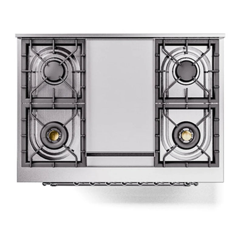ILVE Nostalgie II Noblesse 36" Dual Fuel Freestanding Range in Emerald Green with Chrome Trim, UN36FNMPEGC