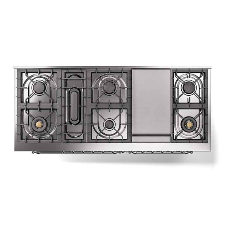 ILVE Nostalgie II Noblesse 60" Dual Fuel Freestanding Range in RAL Color with Chrome Trim, UN60FQNMPRACLP