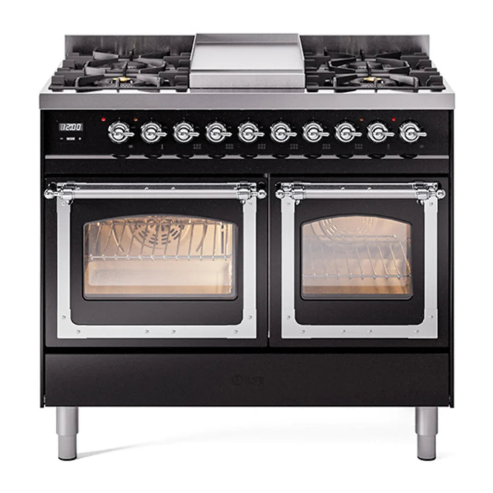 ILVE 40 Inch Range Nostalgie Dual Fuel with Griddle — American Fire Grill