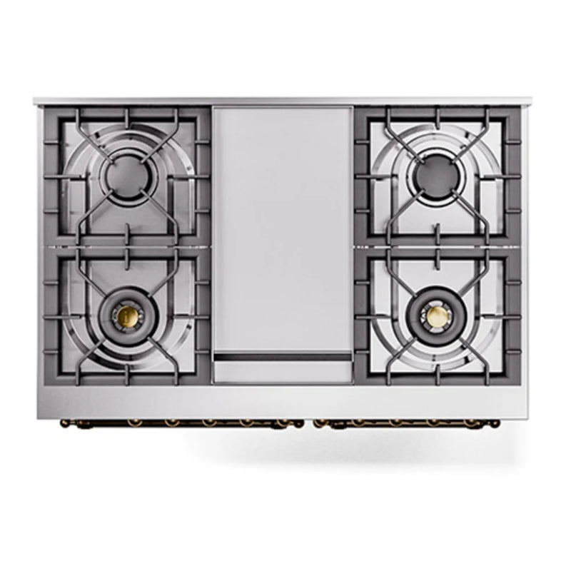 ILVE Nostalgie II Noblesse 40" Dual Fuel Freestanding Range in RAL Color with Burnished Trim, UND40FQNMPRAB