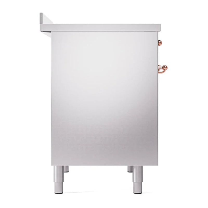 ILVE Nostalgie II Noblesse 40" Induction Freestanding Range in Stainless Steel with Copper Trim, UNDI406QNMPSSP