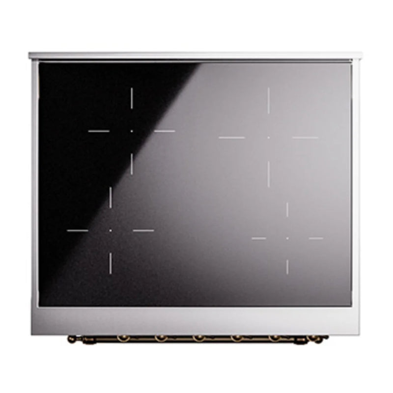 ILVE Nostalgie II Noblesse 30" Induction Freestanding Range in Emerald Green with Burnished Trim, UNI304NMPEGB