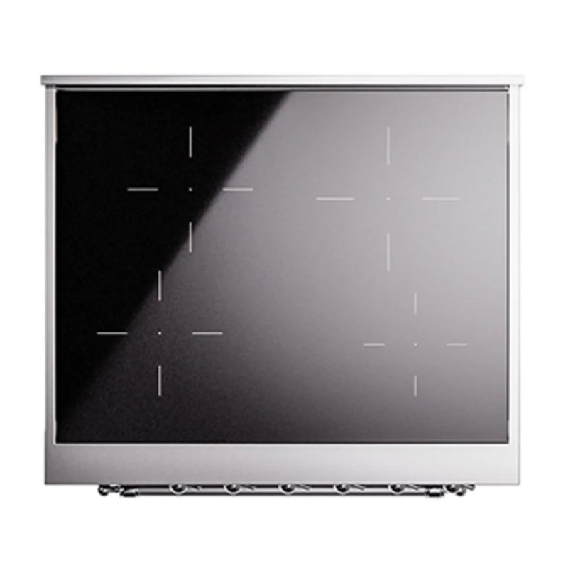 ILVE Nostalgie II Noblesse 30" Induction Freestanding Range in Midnight Blue with Chrome Trim, UNI304NMPMBC