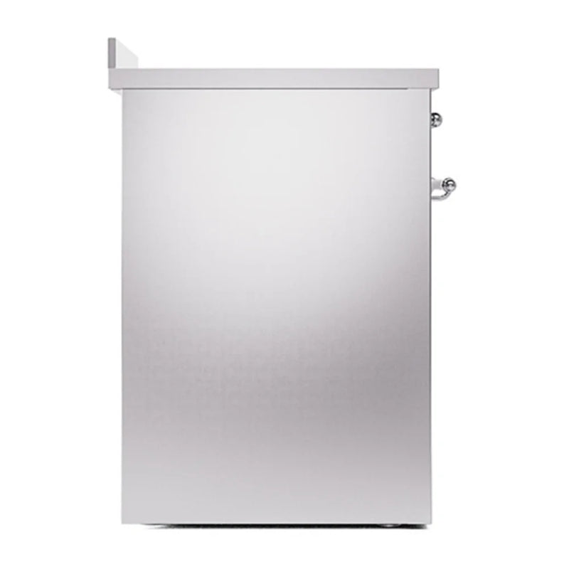 ILVE Nostalgie II Noblesse 30" Induction Freestanding Range in Stainless Steel with Chrome Trim, UNI304QNMPSSC