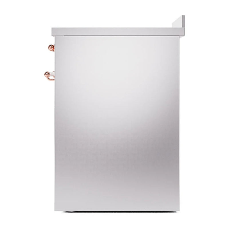 ILVE Nostalgie II Noblesse 30" Induction Freestanding Range in Stainless Steel with Copper Trim, UNI304QNMPSSP