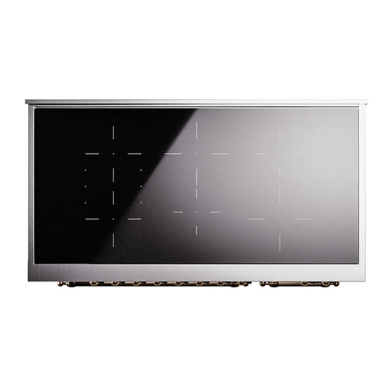 ILVE Nostalgie II Noblesse 48" Induction Freestanding Range in RAL Color with Burnished Trim, UNI486QNMPRAB