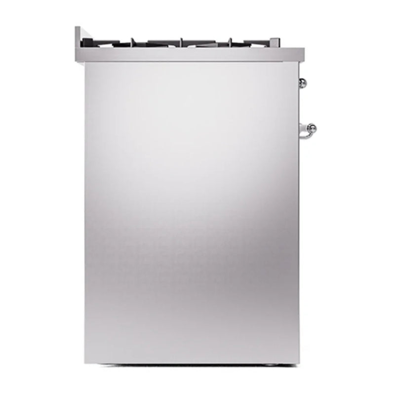 ILVE Nostalgie II 30" Dual Fuel Freestanding Range in Stainless Steel with Chrome Trim, UP30NMPSSCLP