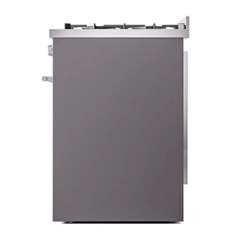 ILVE Professional Plus II 30" Dual Fuel Freestanding Range in Graphite Matte with Stainless Steel Trim, UP30QMPMGLP