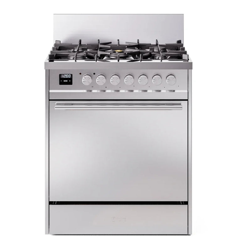 ILVE Professional Plus II 30" Dual Fuel Freestanding Range in Stainless Steel with Stainless Steel Trim, UP30QMPSS