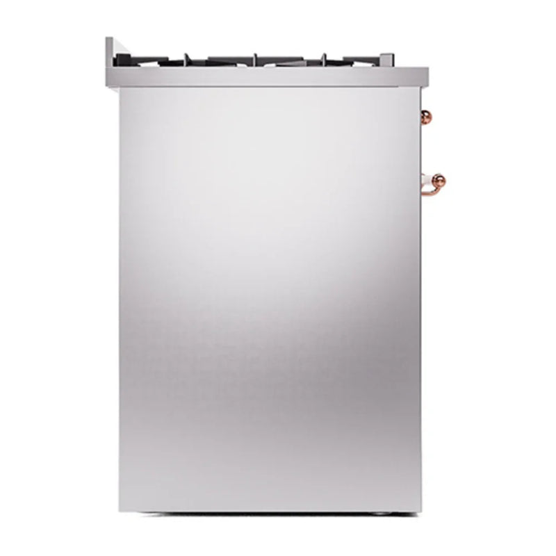 ILVE Nostalgie II 30" Dual Fuel Freestanding Range in Stainless Steel with Copper Trim, UP30QNMPSSP