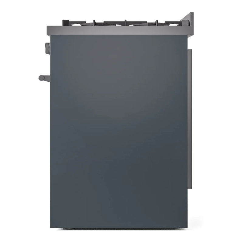 ILVE Professional Plus II 30" Dual Fuel Freestanding Range in Blue Grey with Stainless Steel Trim, UP30WMPBGLP