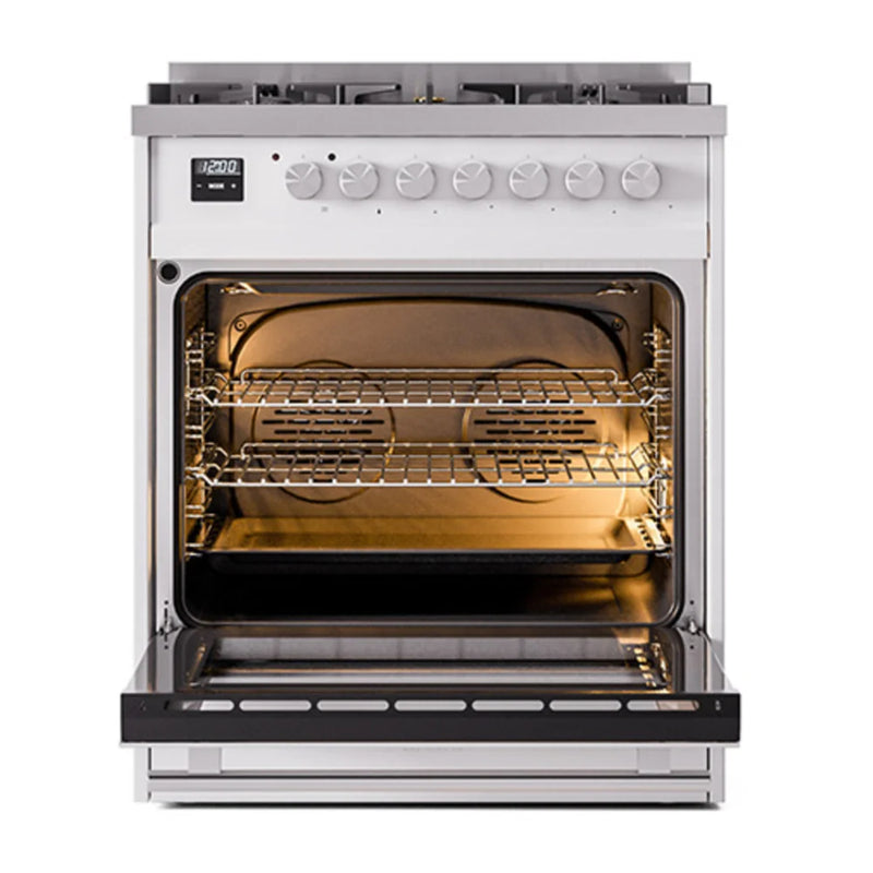 ILVE Professional Plus II 30" Dual Fuel Freestanding Range in RAL Color with Stainless Steel Trim, UP30WMPRALP