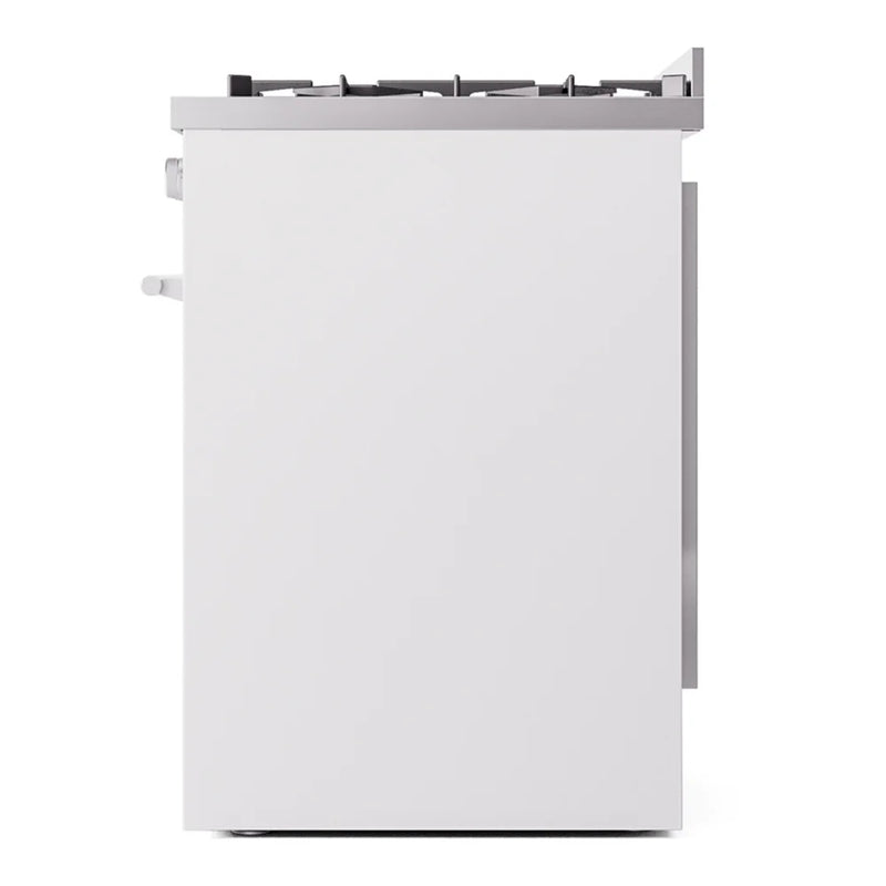 ILVE Professional Plus II 30" Dual Fuel Freestanding Range in White with Stainless Steel Trim, UP30WMPWH