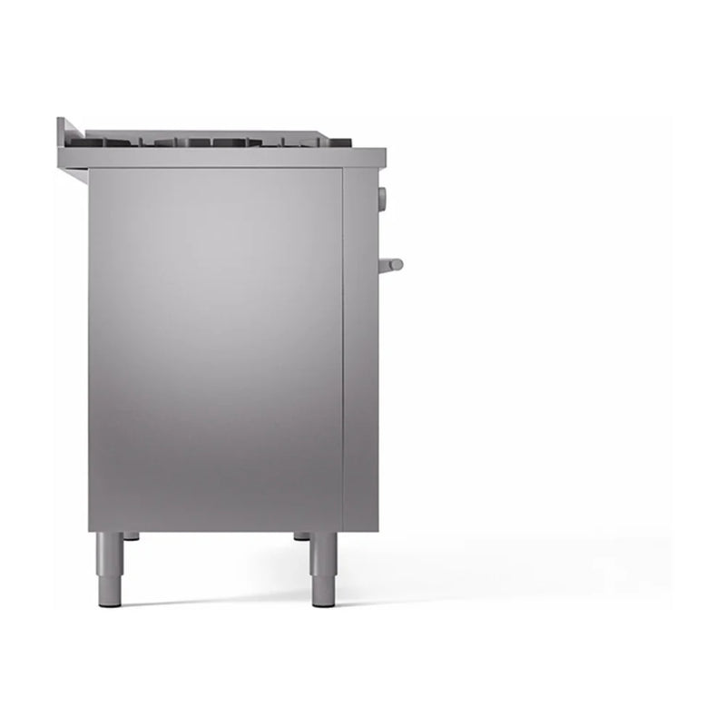 ILVE Professional Plus II 48" Dual Fuel Freestanding Range in Stainless Steel with Stainless Steel Trim, UP48FSQMPSS