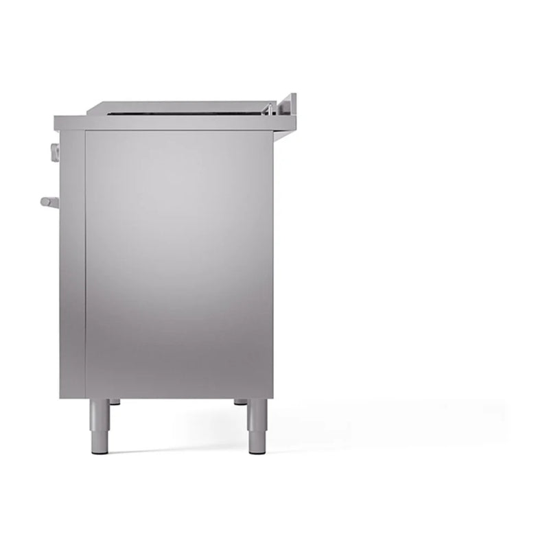 ILVE Professional Plus II 48" Dual Fuel Freestanding Range in Stainless Steel with Stainless Steel Trim, UP48FSQMPSS