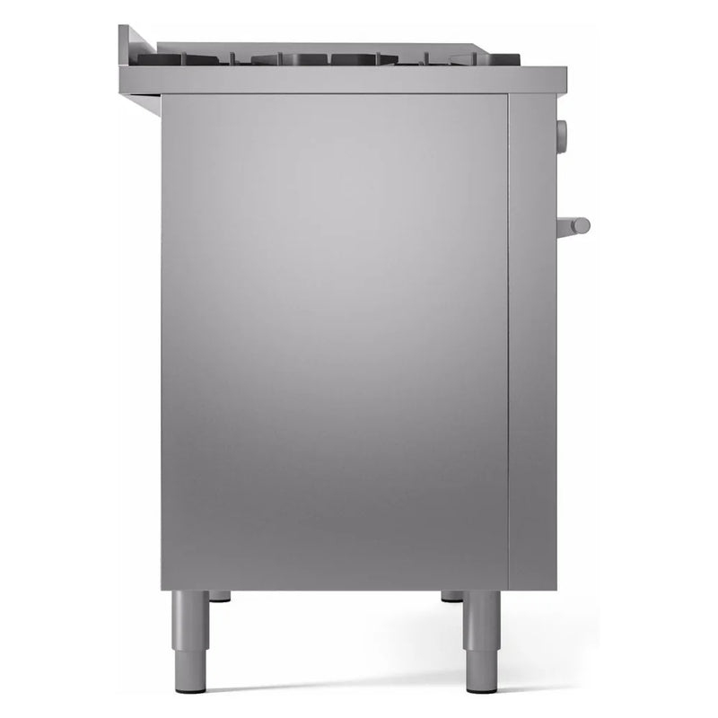 ILVE Professional Plus II 48" Dual Fuel Freestanding Range in Stainless Steel with Stainless Steel Trim, UP48FSWMPSSLP