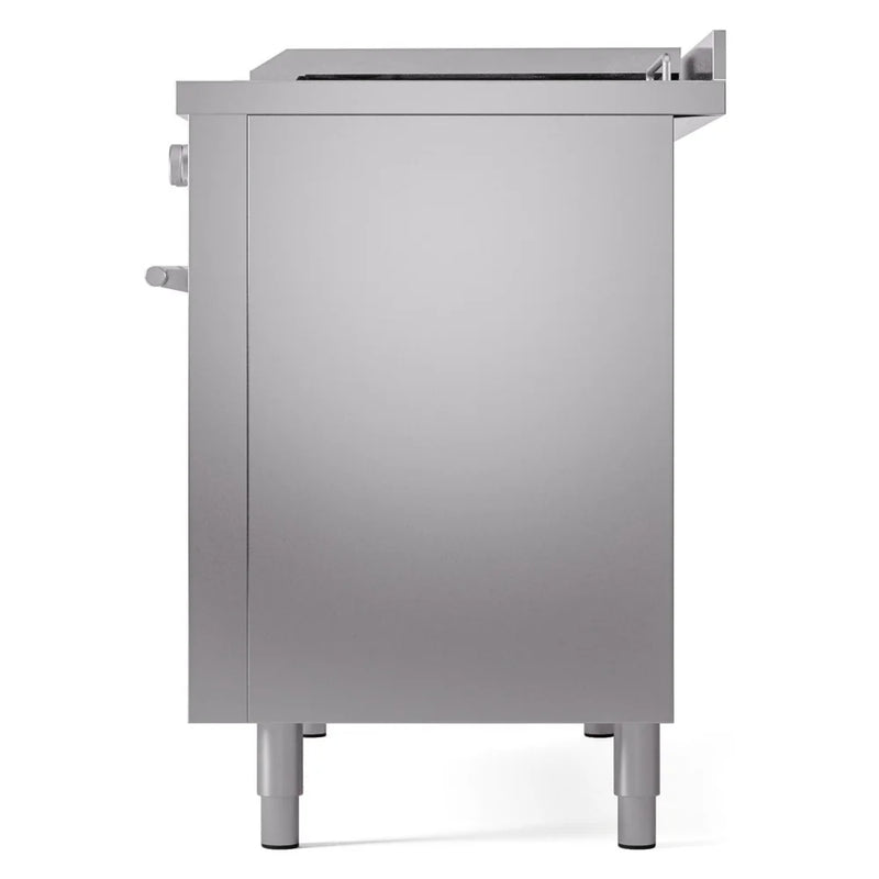 ILVE Professional Plus II 48" Dual Fuel Freestanding Range in Stainless Steel with Stainless Steel Trim, UP48FSWMPSSLP