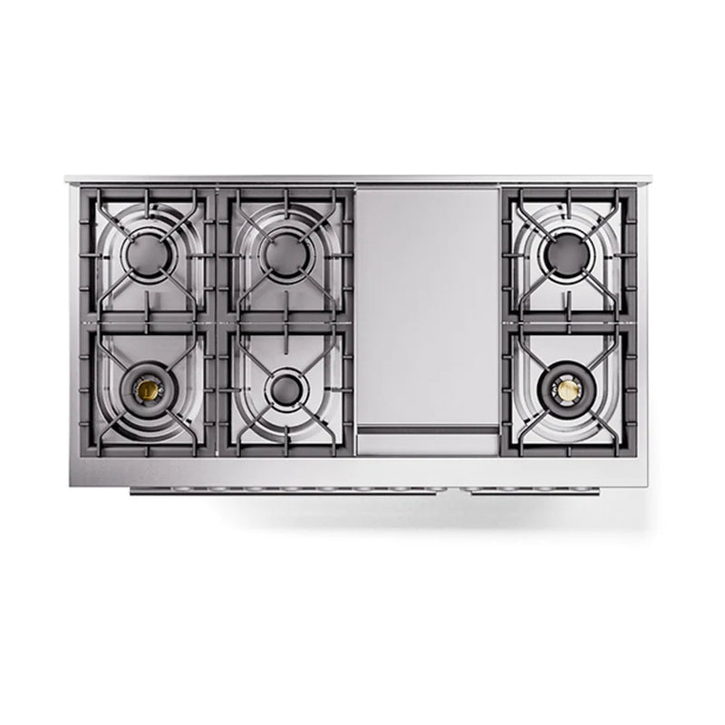 ILVE Professional Plus II 48" Dual Fuel Freestanding Range in RAL Color with Stainless Steel Trim, UP48FWMPRALP