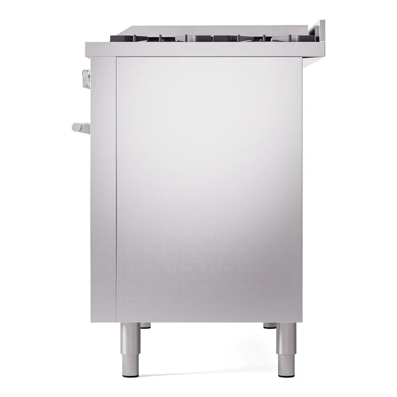 ILVE Professional Plus II 48" Dual Fuel Freestanding Range in Stainless Steel with Stainless Steel Trim, UP48FWMPSSLP