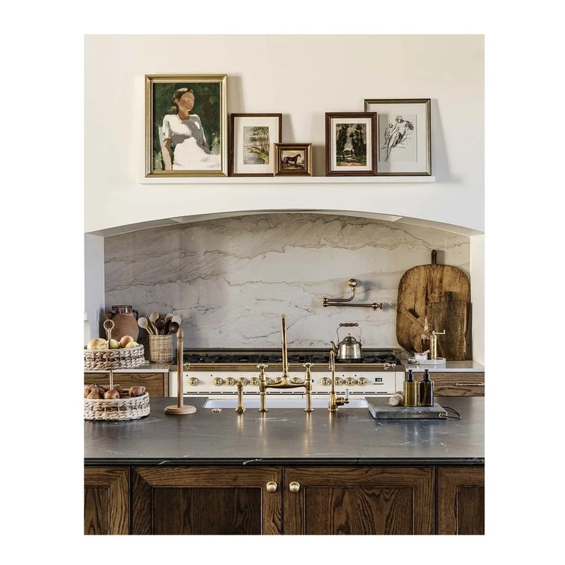 ILVE Nostalgie II 60" Dual Fuel Freestanding Range in Antique White with Brass Trim, UP60FNMPAWGLP