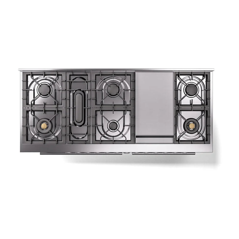 ILVE Professional Plus II 60" Dual Fuel Freestanding Range in RAL Color with Stainless Steel Trim, UP60FQMPRA