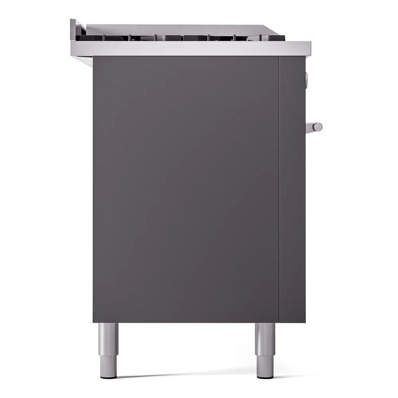 ILVE Professional Plus II 60" Dual Fuel Freestanding Range in Graphite Matte with Stainless Steel Trim, UP60FSWMPMG