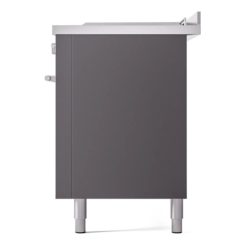 ILVE Professional Plus II 60" Dual Fuel Freestanding Range in Graphite Matte with Stainless Steel Trim, UP60FSWMPMG